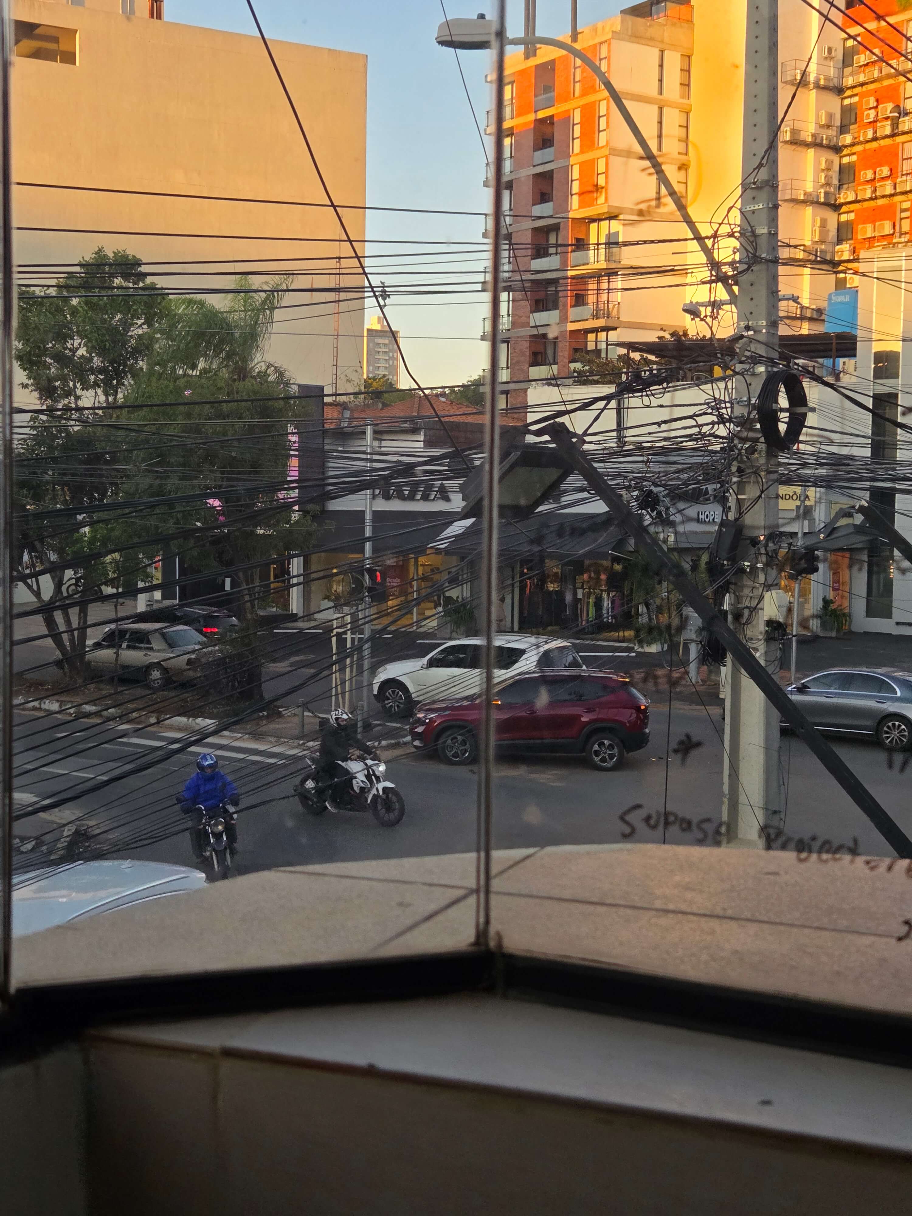 Makeshift office in an apartment